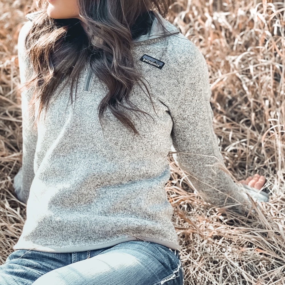 Patagonia Quarter Zip Better Sweater Gray
